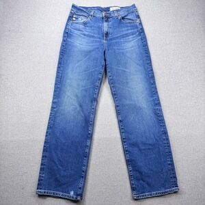 AG Adriano Goldschmied Brinley Mid Rise Straight Jeans Size 28 Japanese Denim